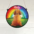 Cockapoo Rainbow Bridge Personalised Stained Glass Effect Suncatcher